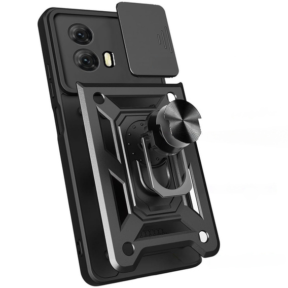 Obal na mobil pre Motorola Moto E14, CamShield Slide, čierne