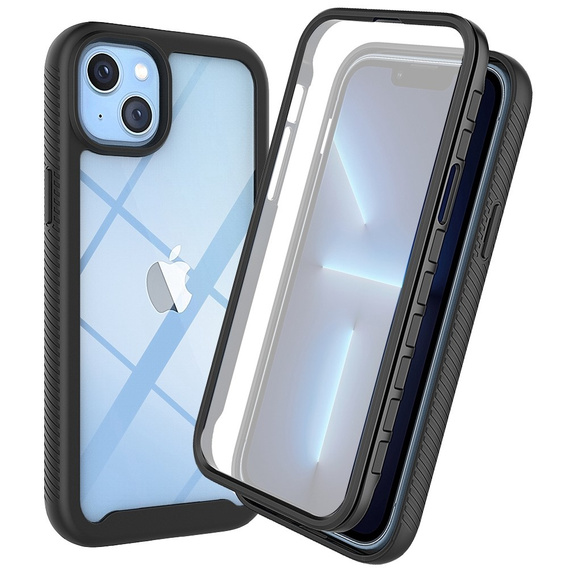 Puzdro pre iPhone 14, Shockproof, s fóliou, čierne