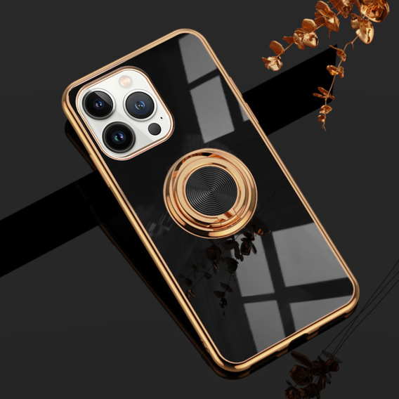 Obal na mobil pre iPhone 13 Pro Max, Electro Ring, čierne