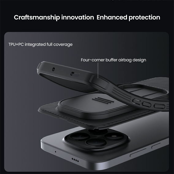 Puzdro NILLKIN Camshield Pro s krytom fotoaparátu pre Xiaomi Redmi Note 15 Pro Plus 5G