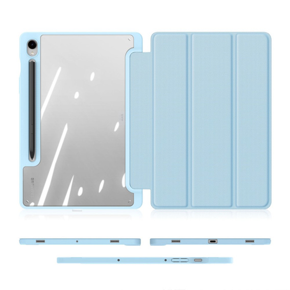 Puzdro pre Samsung Galaxy Tab S10 Lite / S10 FE / S9 FE, Dux Ducis TOBY, modré