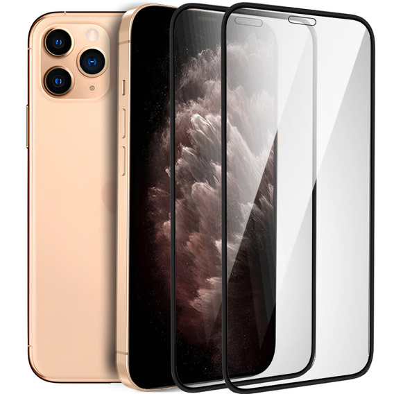 2x tvrdené sklo pre iPhone X/XS/11 Pro, ERBORD 3D pre celý displej