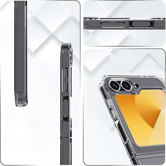 Obal na mobil pre Samsung Galaxy Z Flip7 FE / Z Flip6, Fusion Hybrid, priehľadné