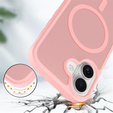 Matné puzdro pre iPhone 17, pre MagSafe, priesvitné ružové