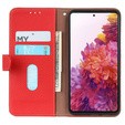 KHAZNEH RFID puzdro pre OnePlus 12R, Litchi Texture, červené