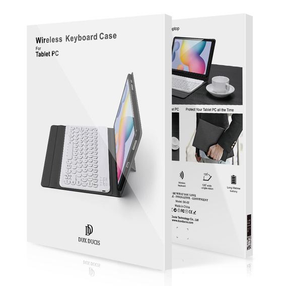 Puzdro + klávesnica Samsung Galaxy Tab S7 / S8, Dux Ducis Magnetic Keyboard, čierne