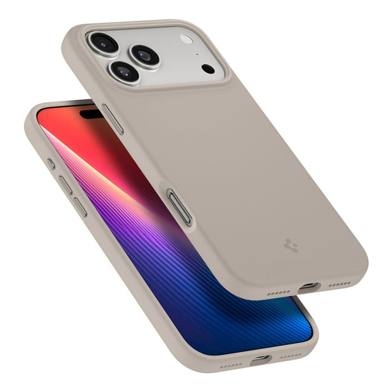 Spigen puzdro pre iPhone 17 Pro Max, Silicone Fit MagSafe, Stone