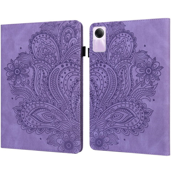 Puzdro s chlopňou pre Xiaomi Redmi Pad SE 11", flower, fialové