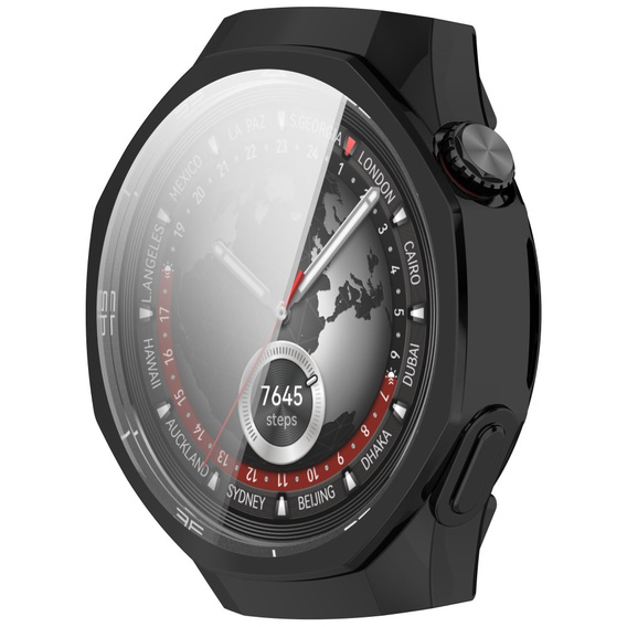 Puzdro 2v1 s ochranou displeja pre Huawei Watch GT 5 Pro 46mm, čierne