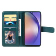 Flipové puzdro pre Samsung Galaxy A55 5G, 10 Card Slots Wallet, zelený