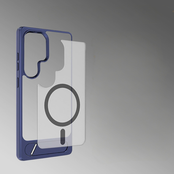 Puzdro pre Samsung Galaxy S25 Ultra, Kickstand Matt Case, pre MagSafe, tmavomodré