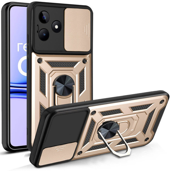 Obal na mobil pre Realme C53 4G, CamShield Slide, zlaté