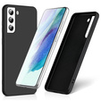 Obal na mobil pre Samsung Galaxy S21 FE 5G, Silicone MagSafe, čierne