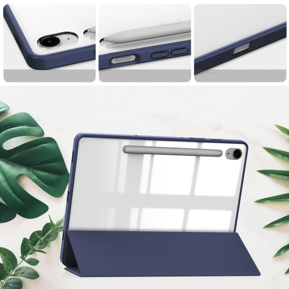 Puzdro pre Samsung Galaxy Tab S9 FE / S10 FE, Smartcase Hybrid, so slotom na stylus, tmavomodré
