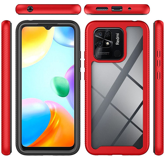 Puzdro pre Xiaomi Redmi 10C, Shockproof, s fóliou, modré