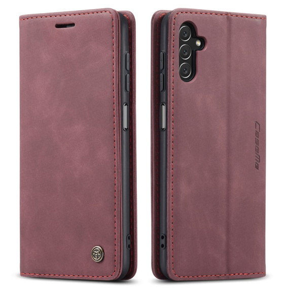 CASEME puzdro pre Samsung Galaxy A04S / A13 5G, Leather Wallet Case, červené