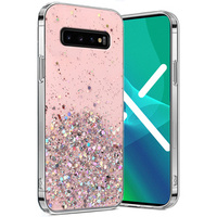 Obal na mobil pre Samsung Galaxy S10 Plus, Glittery, ružové