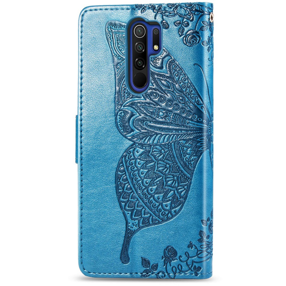 Klapkové puzdro pre Xiaomi Redmi 9, Butterfly, modré