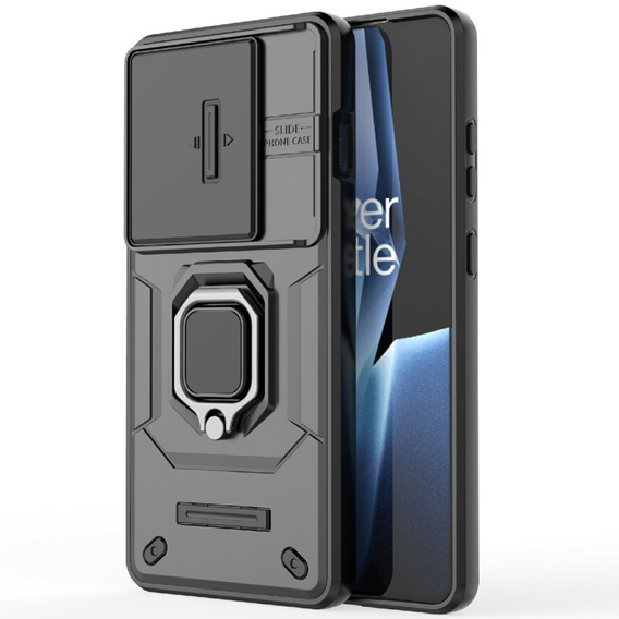 Puzdro pre OnePlus 13R, KickStand Camera Lens, čierne