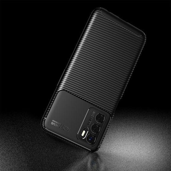 Obal na mobil pre Oppo A16, Carbon Gel, čierne
