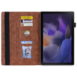 Puzdro pre Samsung Galaxy Tab A9+, Classic, s priestorom pre stylus, hnedé