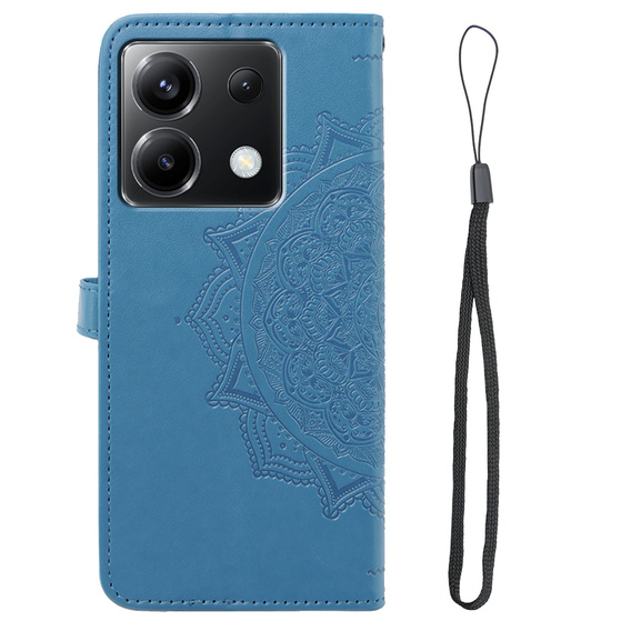 Klapkové puzdro pre Xiaomi Poco X6 5G, Mandala, modré