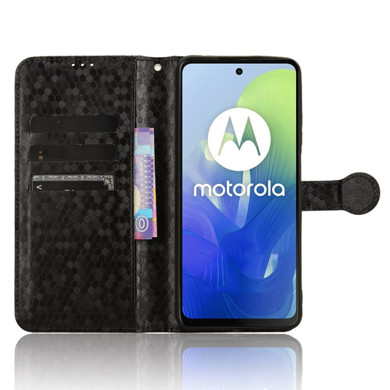 Flipové puzdro pre Motorola Moto G24 / G24 Power / G04, Wallet Rhombus, čierne