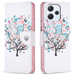 Klapkové puzdro pre Xiaomi Redmi 12 4G, Wallet, colorful tree, biele