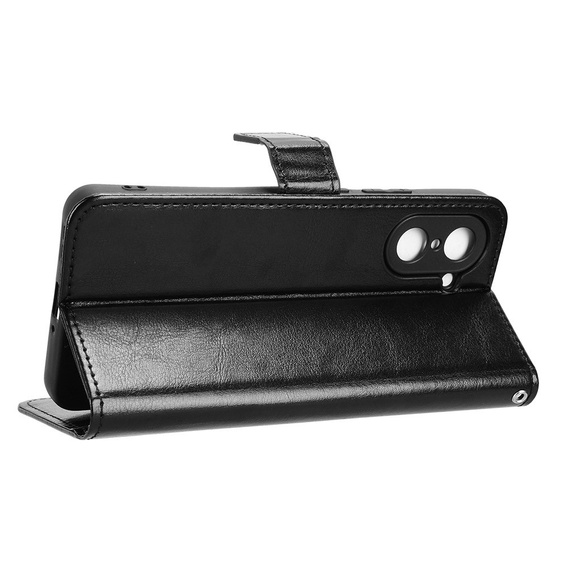 Klapkové puzdro pre OnePlus Nord CE5, Crazy Horse Wallet, čierne