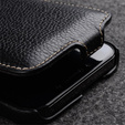 MELKCO flipové puzdro pre iPhone 14 Pro, kožené, flipové, čierne