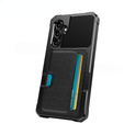 Puzdro pre Samsung Galaxy A55 5G, Card Holder Kickstand, čierne
