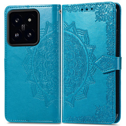 Klapkové puzdro pre Xiaomi 14T Pro, Mandala, modré