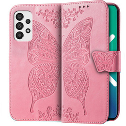 Klapkové puzdro pre Samsung Galaxy A33 5G, Butterfly, ružové