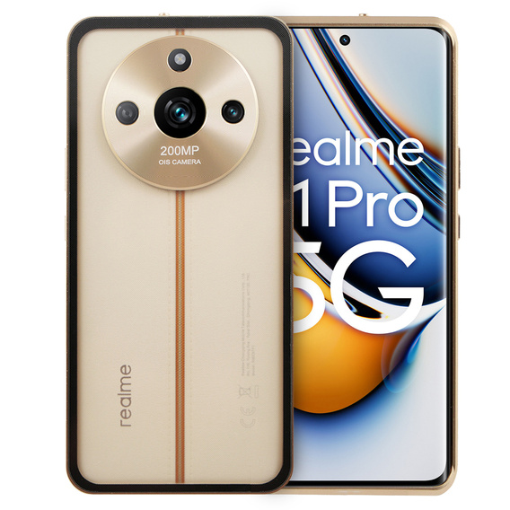 Puzdro pre Realme 11 Pro 5G / Pro+ 5G, Frame Case, zlaté