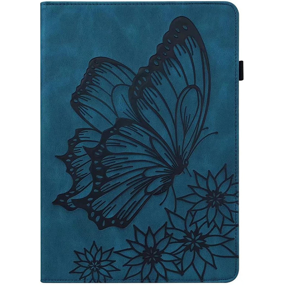 Obal na mobil pre Lenovo Tab M9, Wallet Pen Slot, butterflies, hnedé