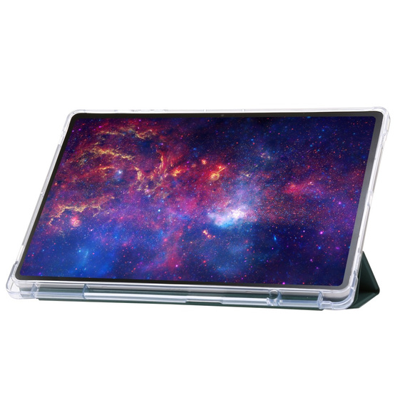 Puzdro pre Samsung Galaxy Tab S9 Ultra, Smartcase Hybrid, so slotom na stylus, tmavozelené