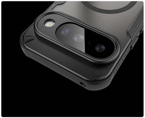 Pancierované puzdro pre Google Pixel 10, pre MagSafe, matné, čierne