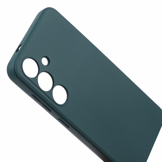 Obal na mobil pre Samsung Galaxy S24+ Plus, Silicone Lite, tmavozelené