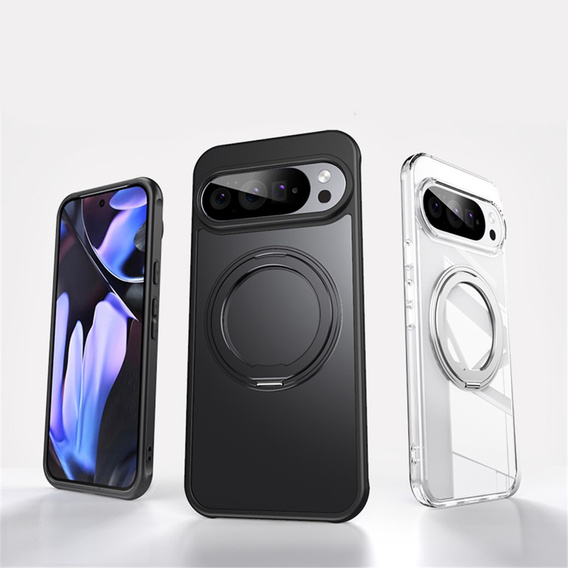 Puzdro pre Google Pixel 10 Pro XL , pre MagSafe, so stojanom, čierne
