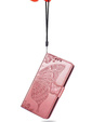 Klapkové puzdro pre Oppo Reno 12, Butterfly, ružové rose gold