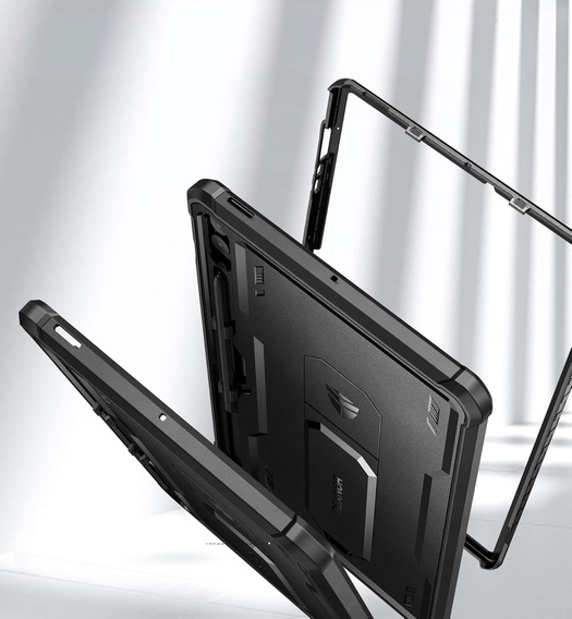Obrnené puzdro pre Galaxy Tab S9 FE+ Plus, Dexnor Full Body, čierne