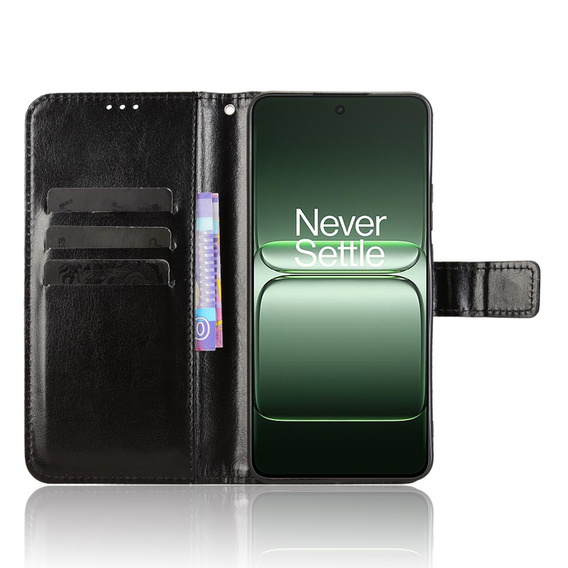 Klapkové puzdro pre OnePlus Nord CE5, Crazy Horse Wallet, čierne