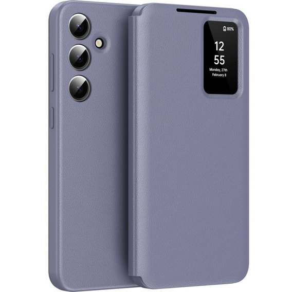 Flipové puzdro pre Samsung Galaxy S24+ Plus, Smart View Wallet, fialové