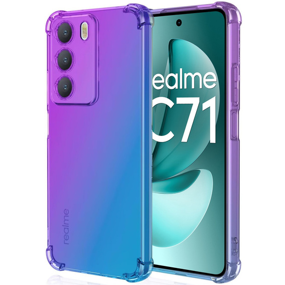 Puzdro pre Realme C71, Gradient Dropproof, Fialová / modrá