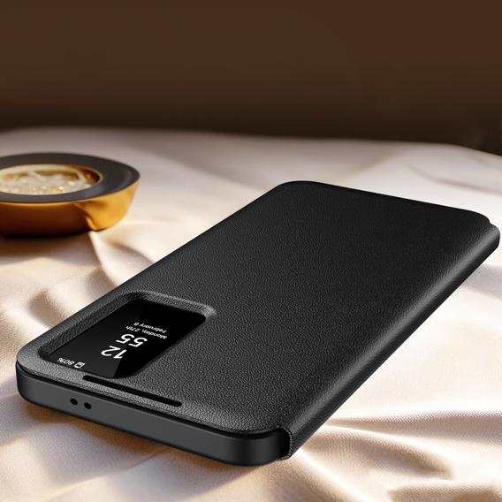 Flipové puzdro pre Samsung Galaxy A55 5G, Smart View Wallet, čierne