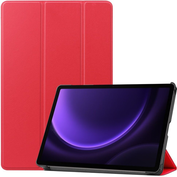 Puzdro pre Samsung Galaxy Tab S9 FE, trojskladové, červené