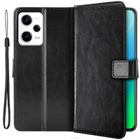 Klapkové puzdro pre Xiaomi Redmi Note 12 5G / POCO X5 5G, Crazy Horse Wallet, čierne