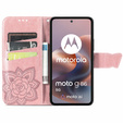 Klapkové puzdro pre Motorola Moto G86 5G, Butterfly, ružové rose gold