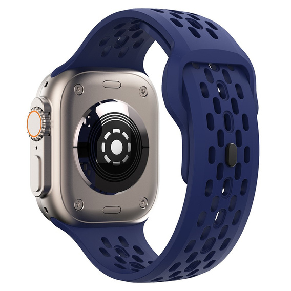Silikónový remienok pre Apple Watch 1/2/3/4/5/6/7/8/SE/ULTRA 42/44/45/49MM, námornícka modrá