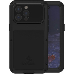 Love Mei Obal na mobil pre iPhone 15 Pro Max, armored with glass, čierne